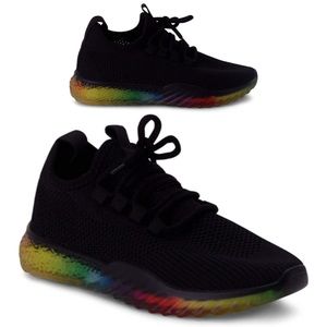 NWT Felicity Rainbow Sole Lightweight Knit Sneaker